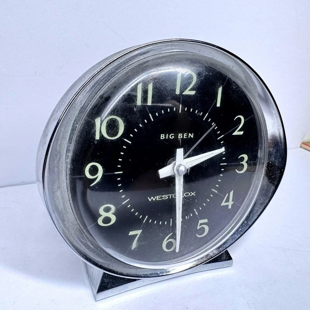 Westclox Big Ben Alarm Clock Black Dial Vintage Parts Repair Not‎ Working